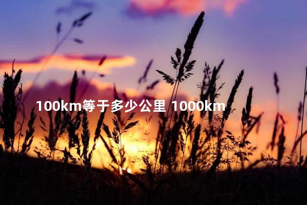 100km等于多少公里 1000km是等于1公里吗
